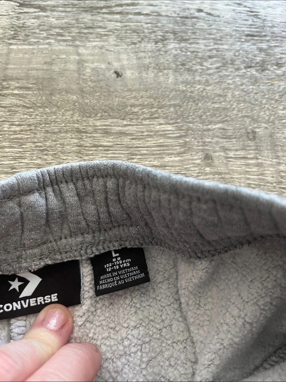 Converse Light Gray Joggers with Black Logo